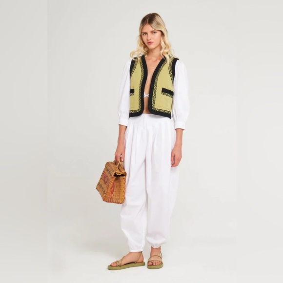 White Women's Harem  Pants - Picture 1 of 7